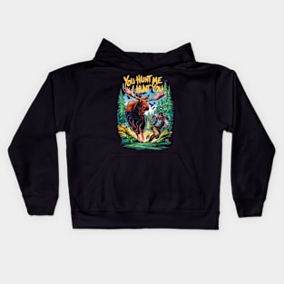 Moose Hunting Kids Hoodie